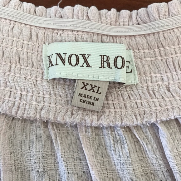 🥂SOLD KNOX ROSE Embroidered Off the Shoulder Top - Picture 7 of 8